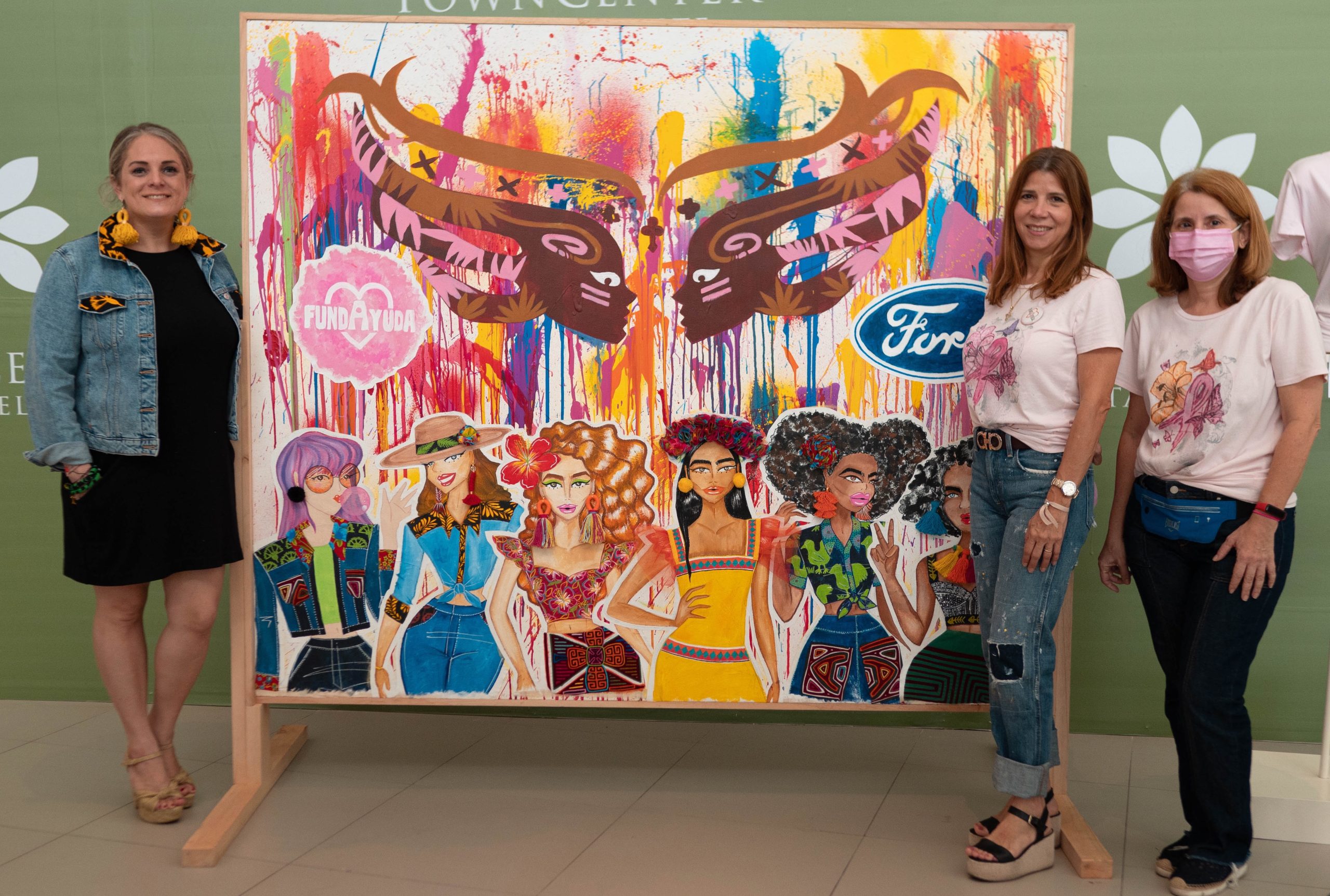 Guerreras Rosadas Ford presenta mural junto a FundAyuda para concienciar sobre la prevención del cáncer de mama